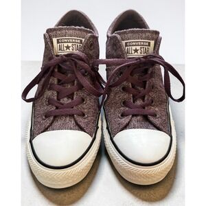 Converse 561764F Chuck Taylor All Star Low Purple Knit Sneakers Womens 9